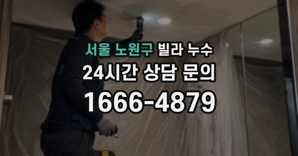 서울 노원구 빌라 누수