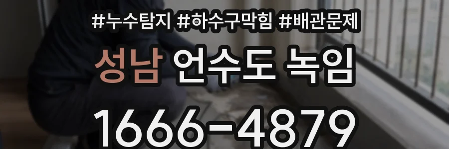 성남 언수도 녹임