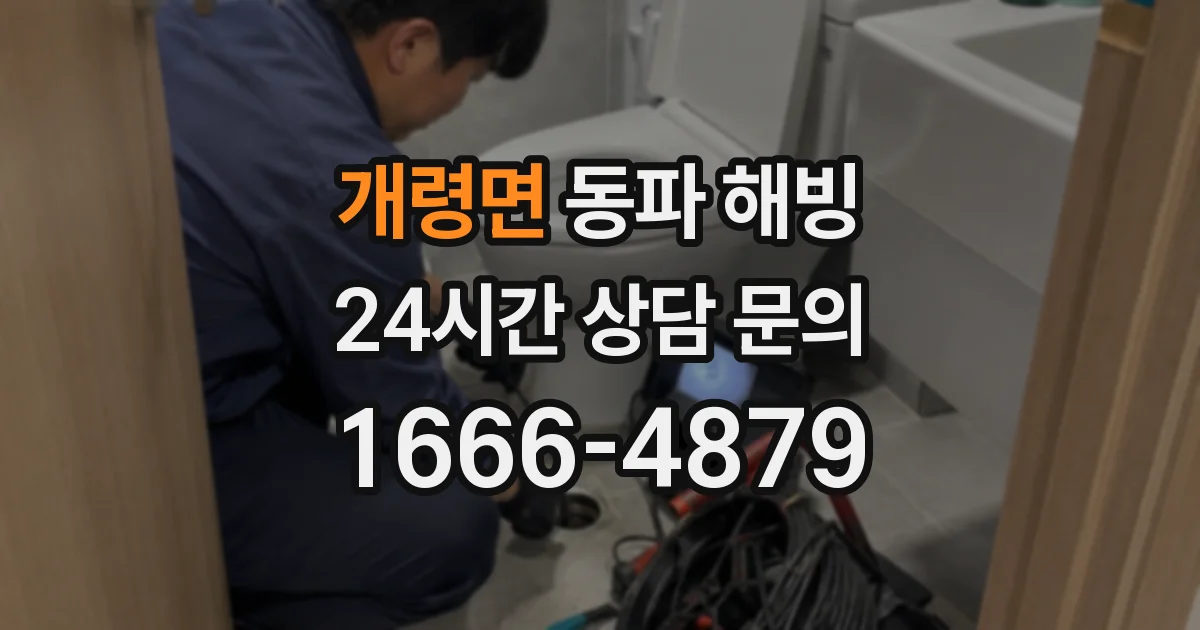 개령면 동파 해빙