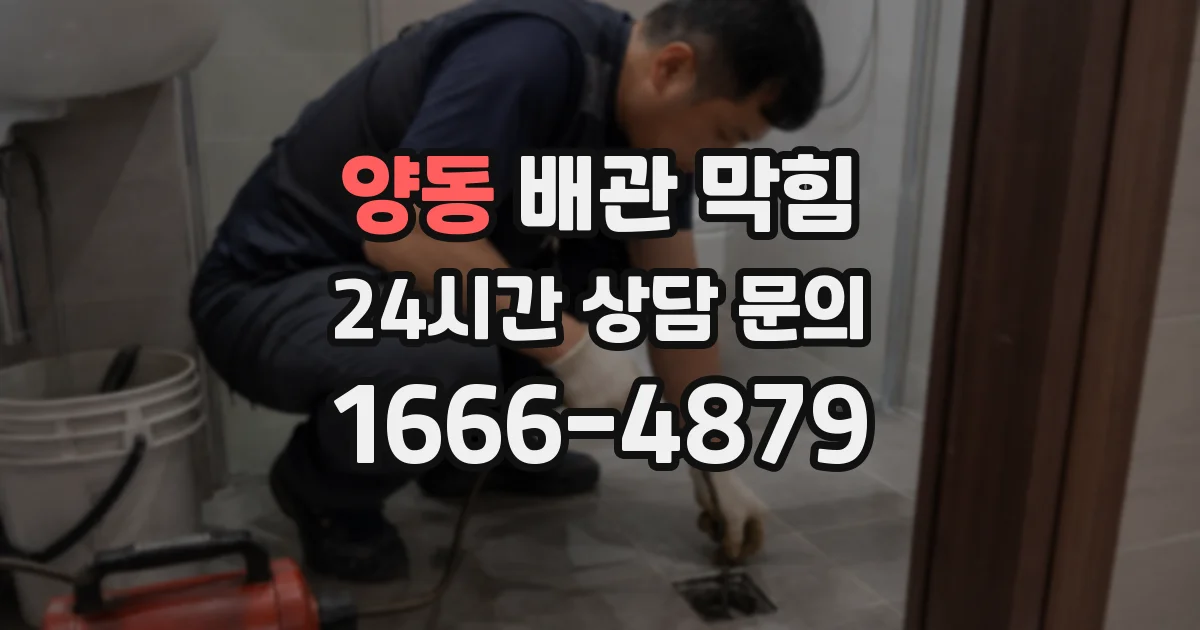 양동 배관 막힘