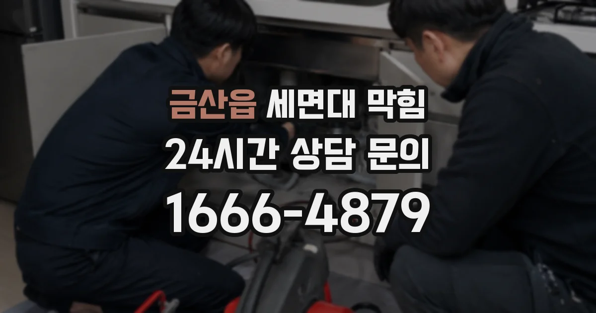금산읍 세면대 막힘