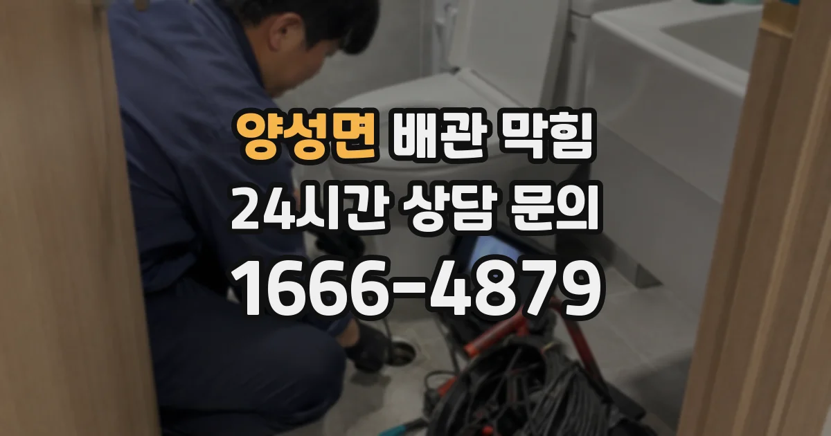양성면 배관 막힘
