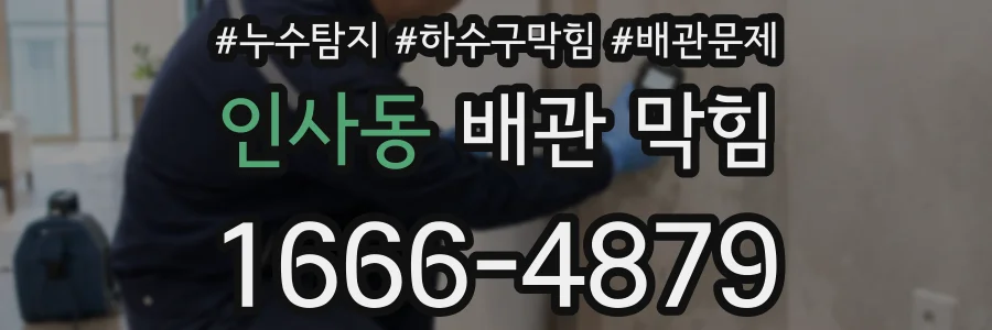 인사동 배관 막힘
