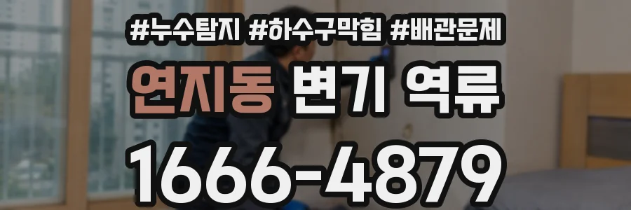 연지동 변기 역류