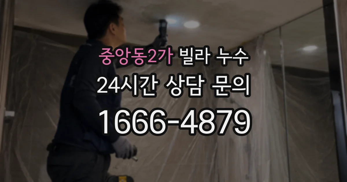 중앙동2가 빌라 누수