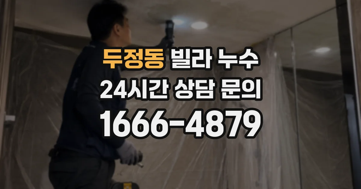 두정동 빌라 누수