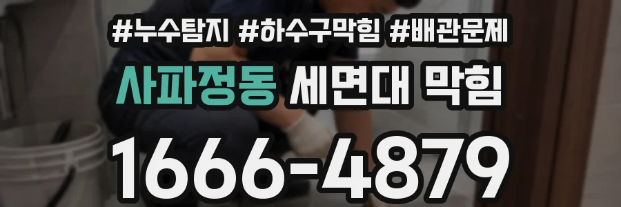 사파정동 세면대 막힘