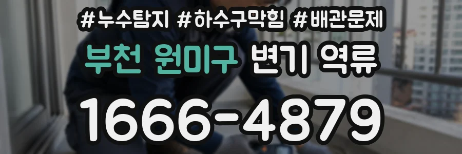 부천 원미구 변기 역류