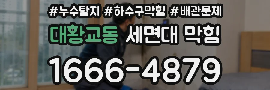 대황교동 세면대 막힘