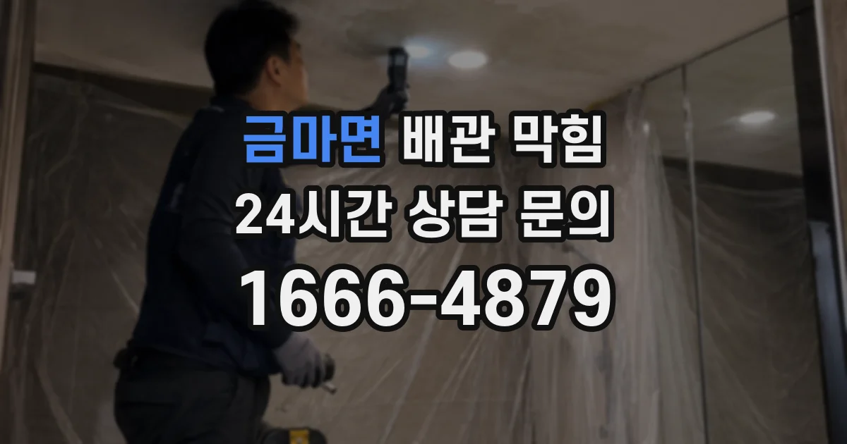 금마면 배관 막힘