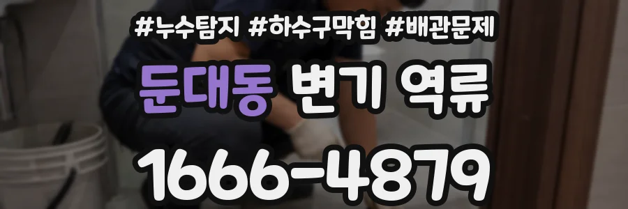 둔대동 변기 역류