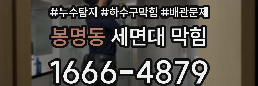 봉명동 세면대 막힘
