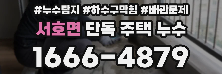서호면 단독 주택 누수