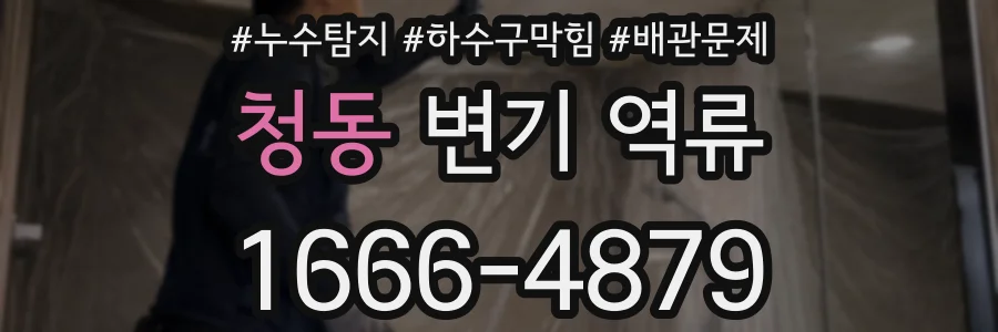 청동 변기 역류