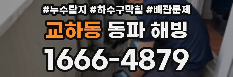 교하동 동파 해빙