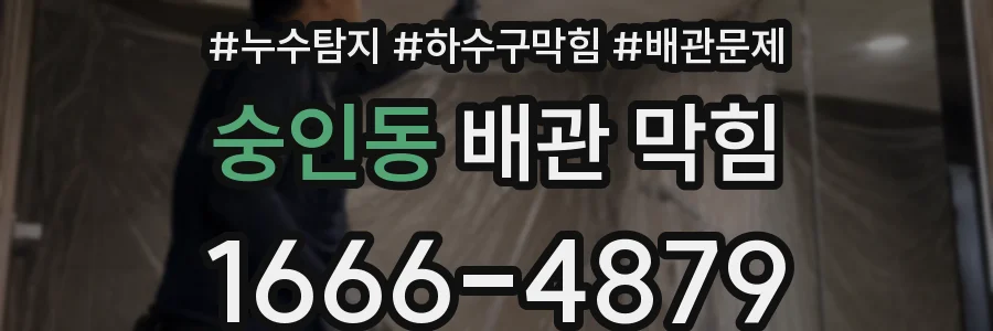 숭인동 배관 막힘