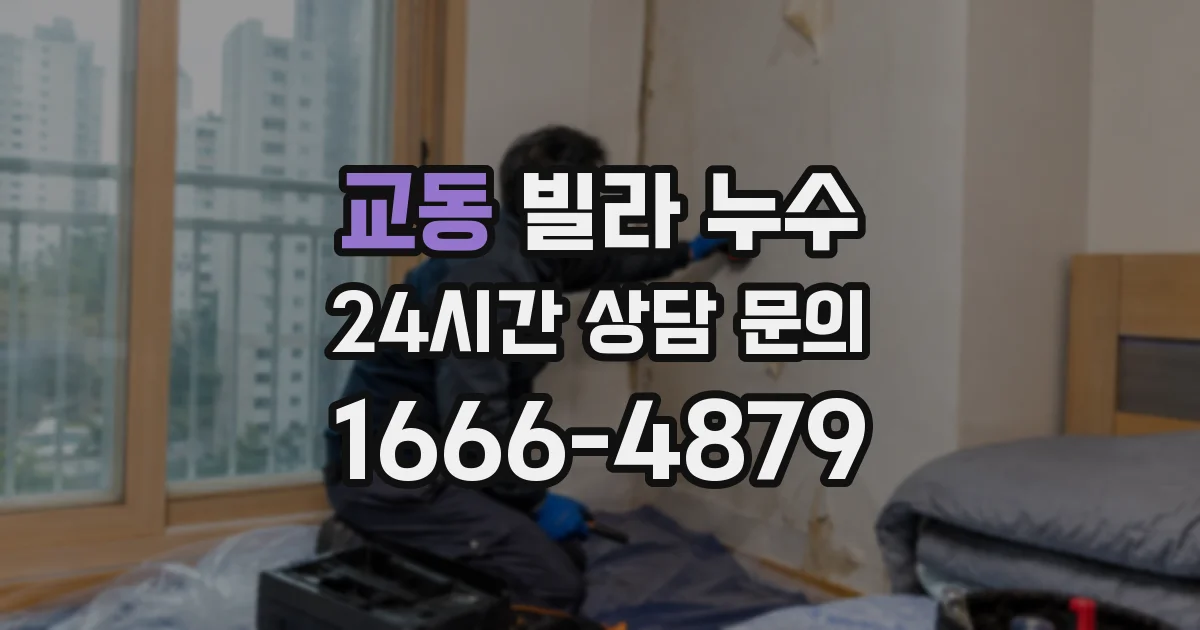 교동 빌라 누수