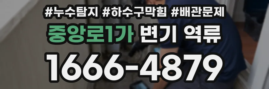 중앙로1가 변기 역류