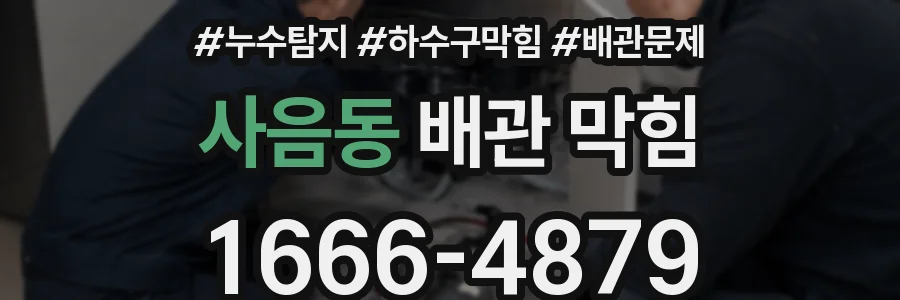 사음동 배관 막힘