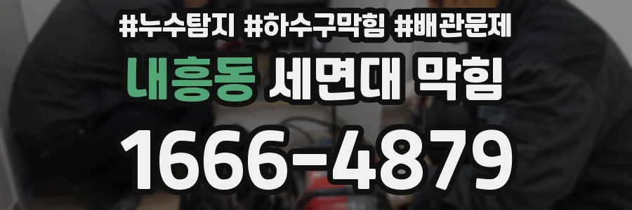 내흥동 세면대 막힘