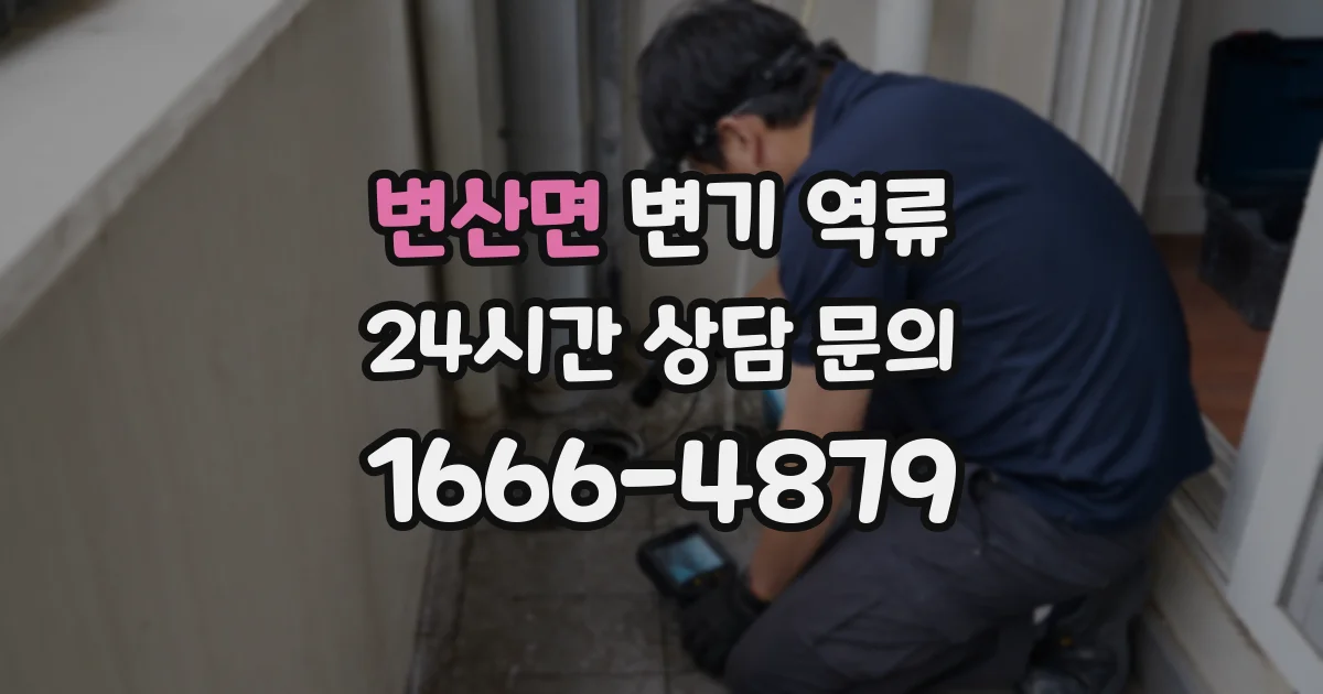 변산면 변기 역류