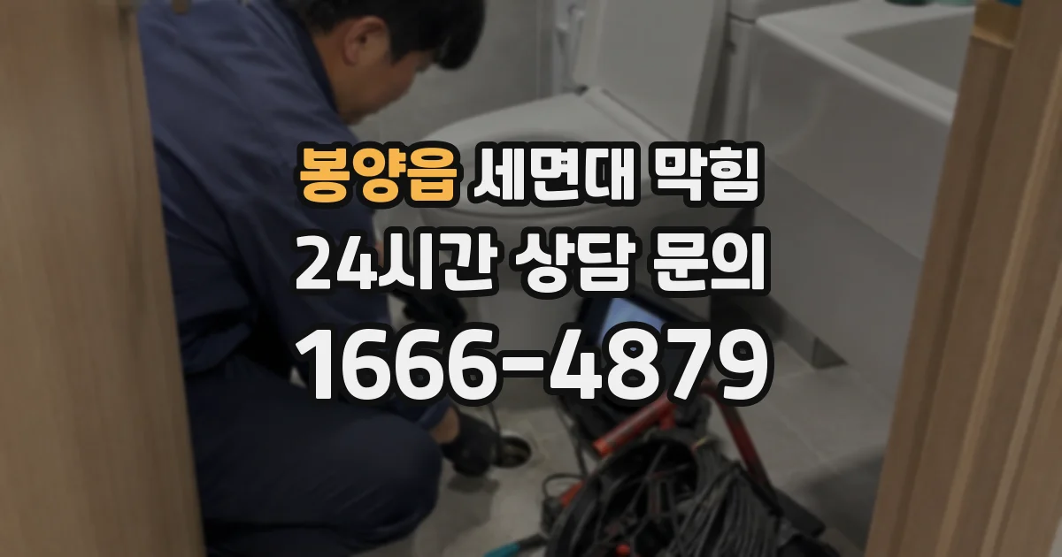 봉양읍 세면대 막힘