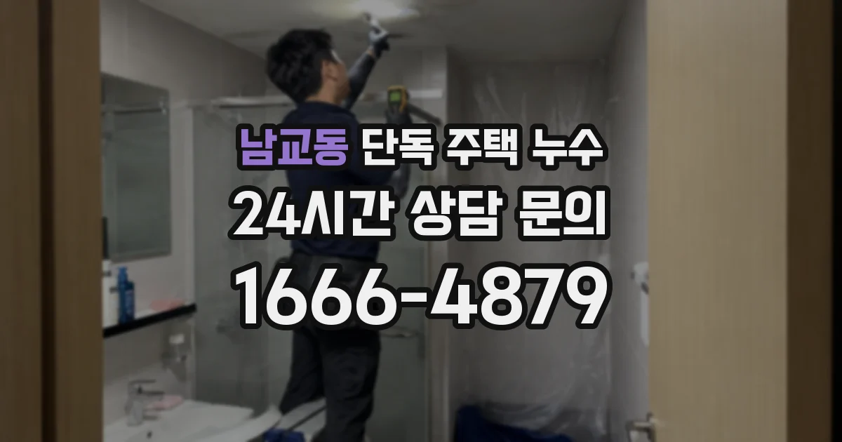 남교동 단독 주택 누수