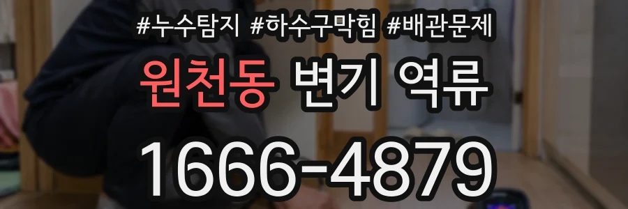 원천동 변기 역류