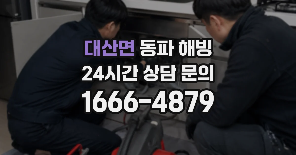 대산면 동파 해빙