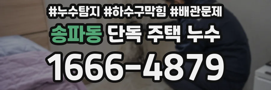 송파동 단독 주택 누수