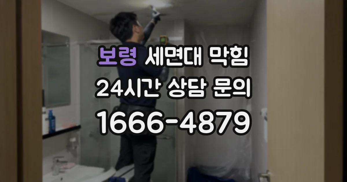 보령 세면대 막힘