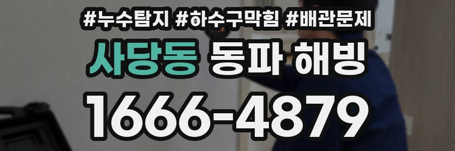 사당동 동파 해빙