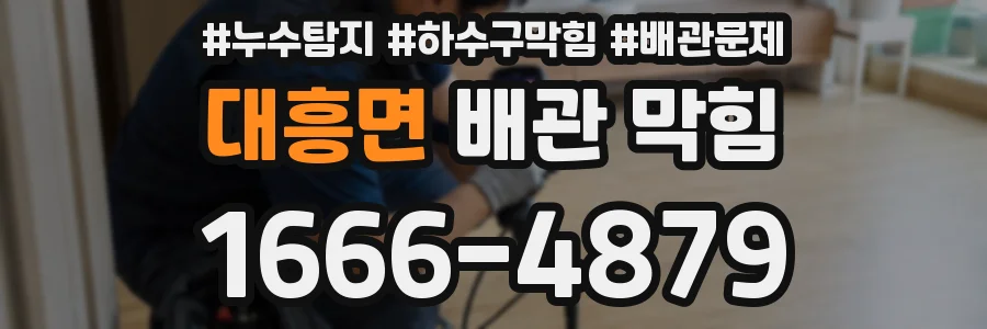 대흥면 배관 막힘