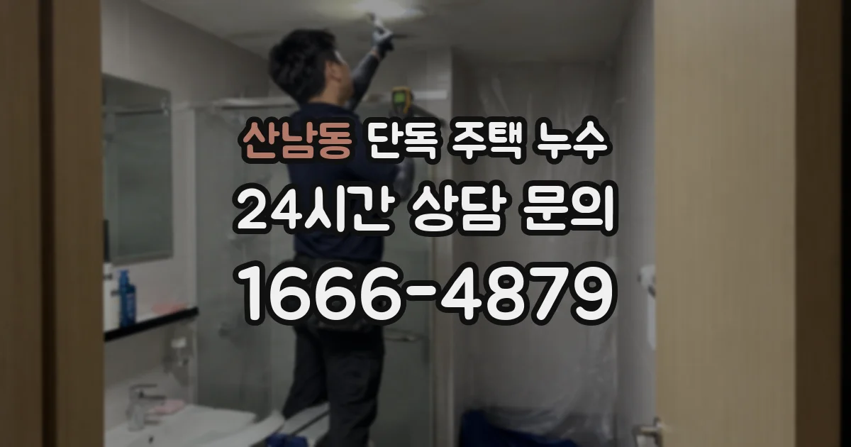 산남동 단독 주택 누수
