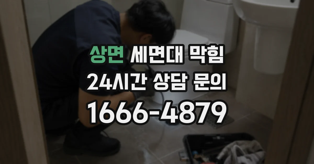 상면 세면대 막힘