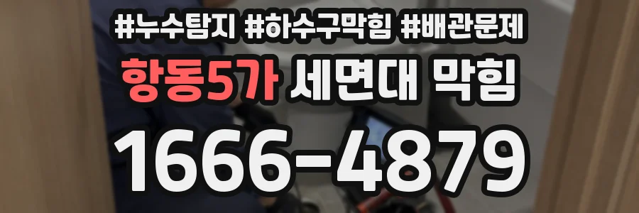 항동5가 세면대 막힘
