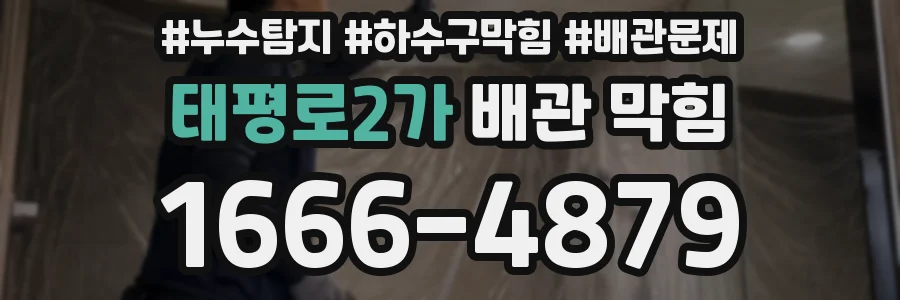 태평로2가 배관 막힘