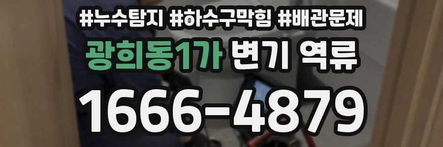 광희동1가 변기 역류