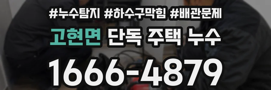 고현면 단독 주택 누수