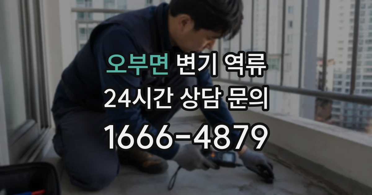오부면 변기 역류