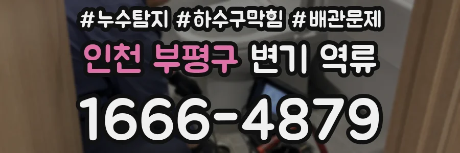 인천 부평구 변기 역류