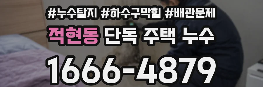 적현동 단독 주택 누수