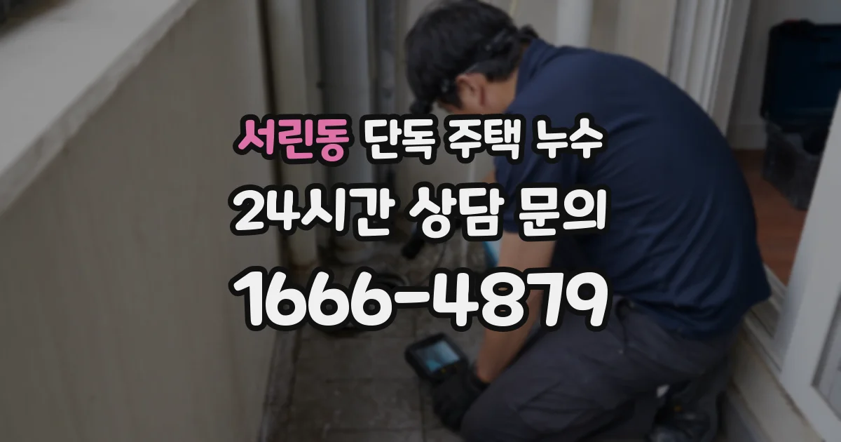 서린동 단독 주택 누수