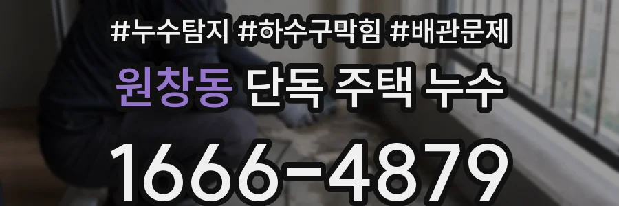 원창동 단독 주택 누수