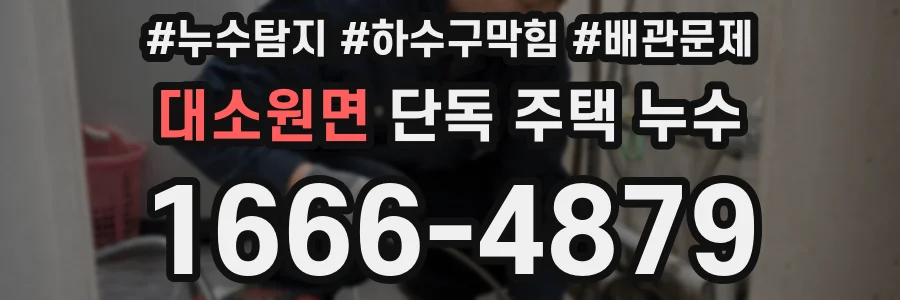 대소원면 단독 주택 누수