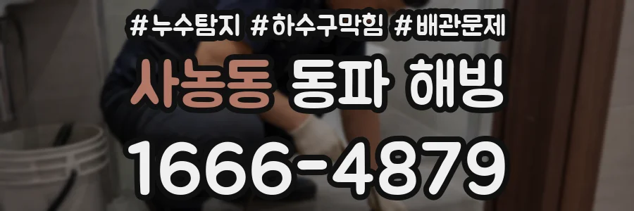 사농동 동파 해빙