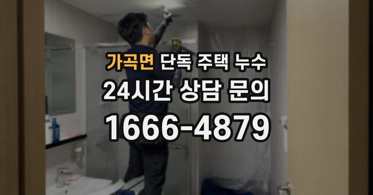 가곡면 단독 주택 누수