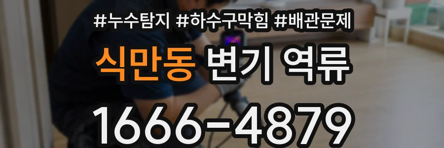 식만동 변기 역류
