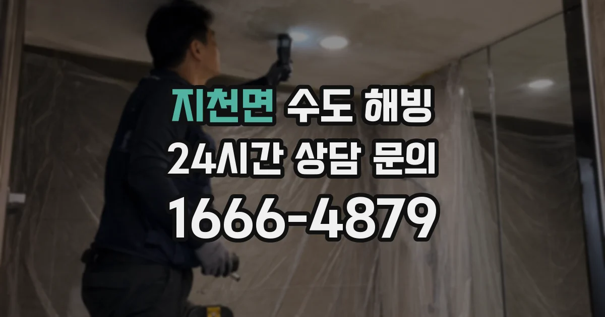 지천면 수도 해빙