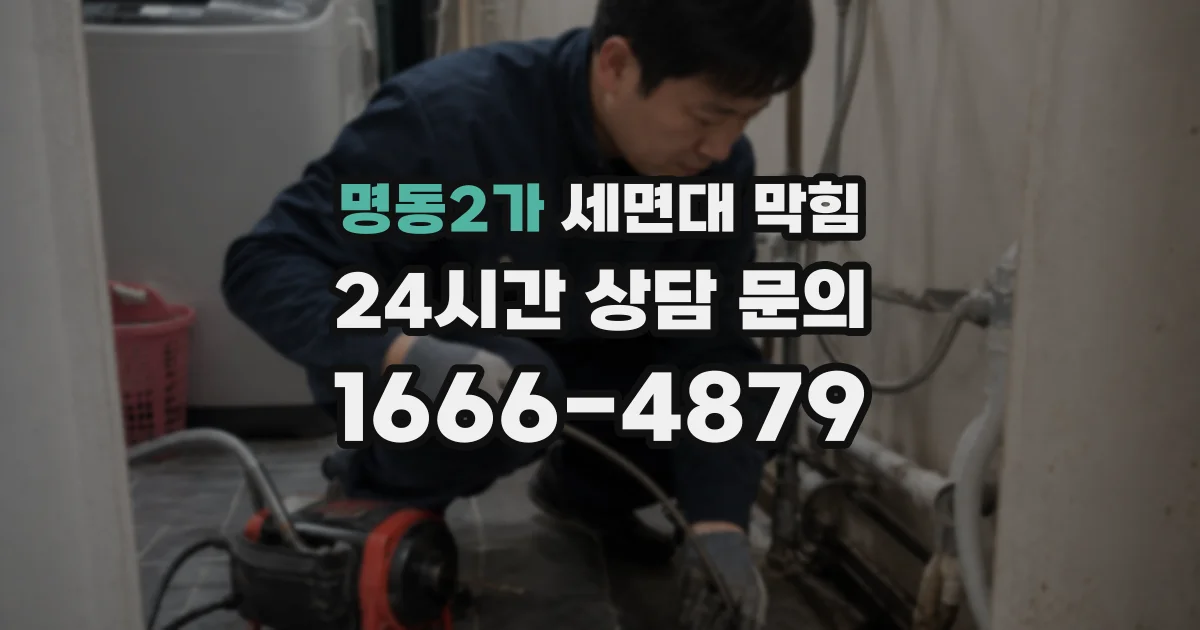명동2가 세면대 막힘